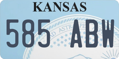 KS license plate 585ABW