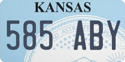 KS license plate 585ABY