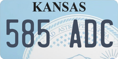 KS license plate 585ADC