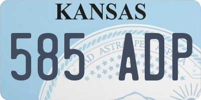 KS license plate 585ADP