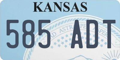 KS license plate 585ADT