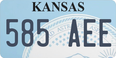 KS license plate 585AEE