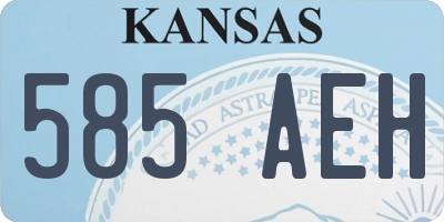 KS license plate 585AEH