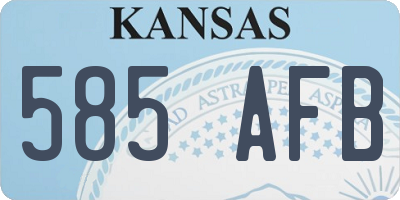 KS license plate 585AFB