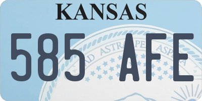 KS license plate 585AFE