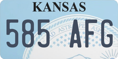 KS license plate 585AFG