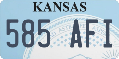 KS license plate 585AFI