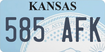 KS license plate 585AFK