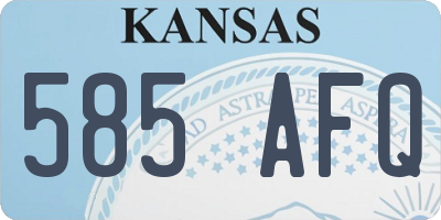 KS license plate 585AFQ