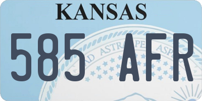 KS license plate 585AFR
