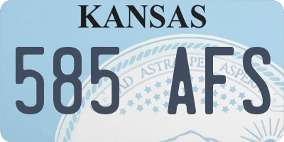 KS license plate 585AFS