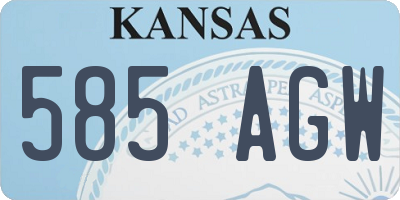 KS license plate 585AGW