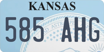 KS license plate 585AHG