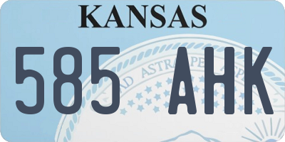 KS license plate 585AHK
