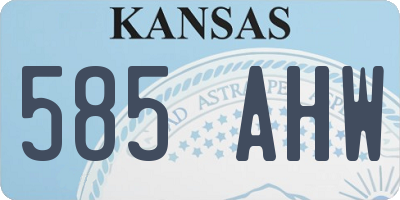 KS license plate 585AHW