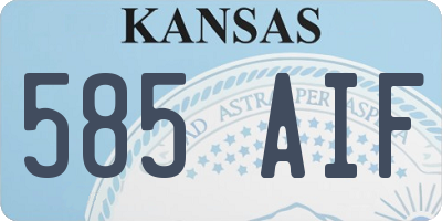 KS license plate 585AIF