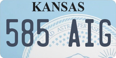 KS license plate 585AIG