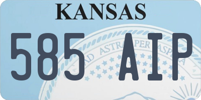 KS license plate 585AIP
