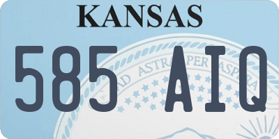 KS license plate 585AIQ
