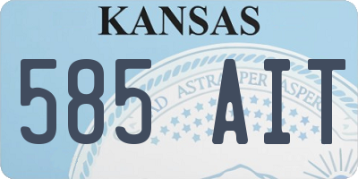 KS license plate 585AIT