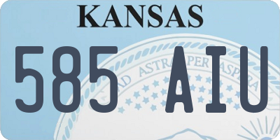 KS license plate 585AIU