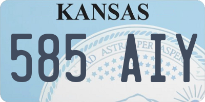 KS license plate 585AIY