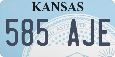 KS license plate 585AJE