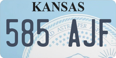 KS license plate 585AJF