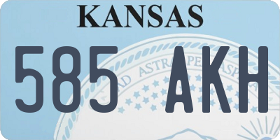 KS license plate 585AKH