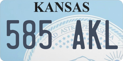 KS license plate 585AKL