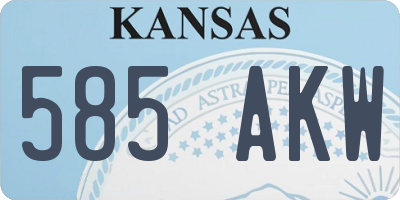 KS license plate 585AKW