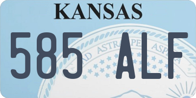 KS license plate 585ALF