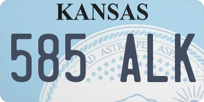 KS license plate 585ALK