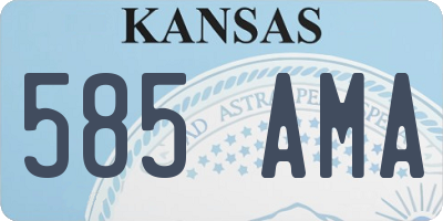 KS license plate 585AMA