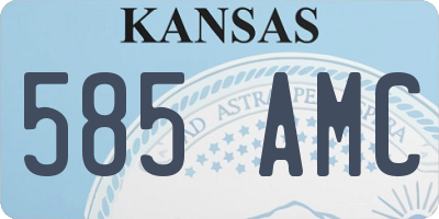 KS license plate 585AMC