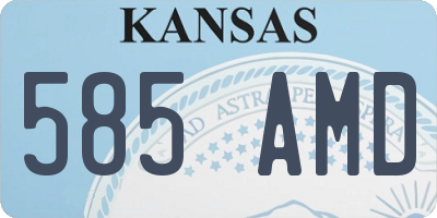 KS license plate 585AMD