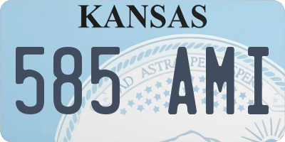 KS license plate 585AMI