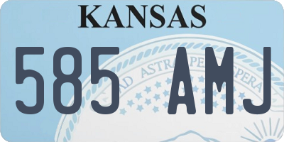 KS license plate 585AMJ