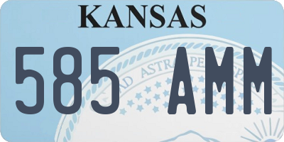 KS license plate 585AMM