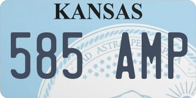 KS license plate 585AMP