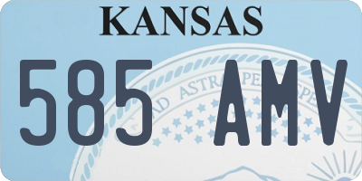 KS license plate 585AMV