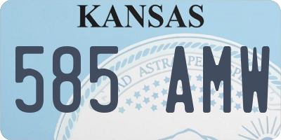 KS license plate 585AMW
