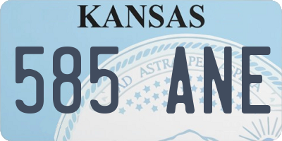 KS license plate 585ANE