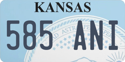 KS license plate 585ANI