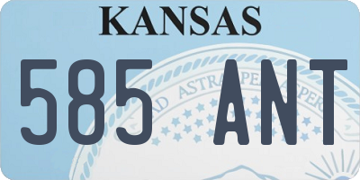 KS license plate 585ANT