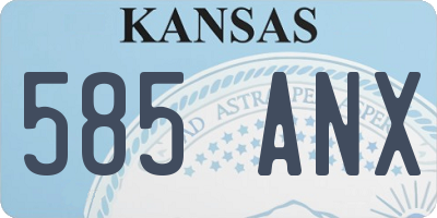 KS license plate 585ANX
