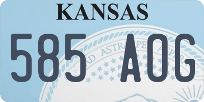 KS license plate 585AOG