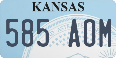 KS license plate 585AOM