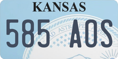 KS license plate 585AOS
