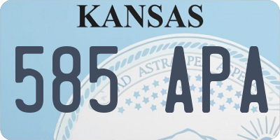 KS license plate 585APA